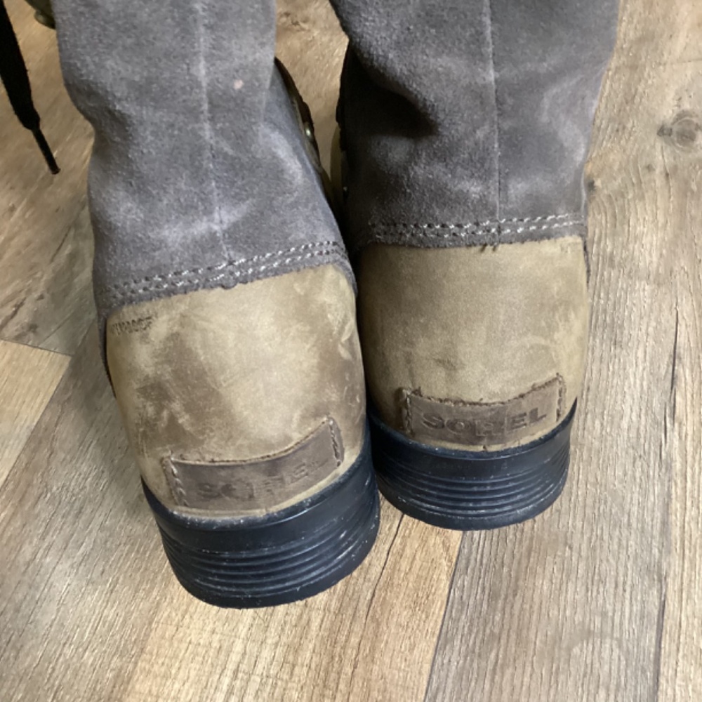 Sorel Boots EMILIE Lace Up Leather Suede Waterproof Womens Size 8.5 - Picture 5 of 6